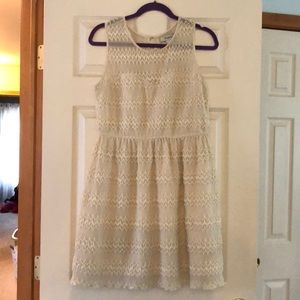 Cream colored lace dress